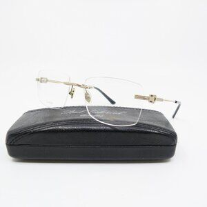 Paul Vosheront PV 635 C1 23KGP Gold, Rimless, Rectangular, New Eyeglasses.